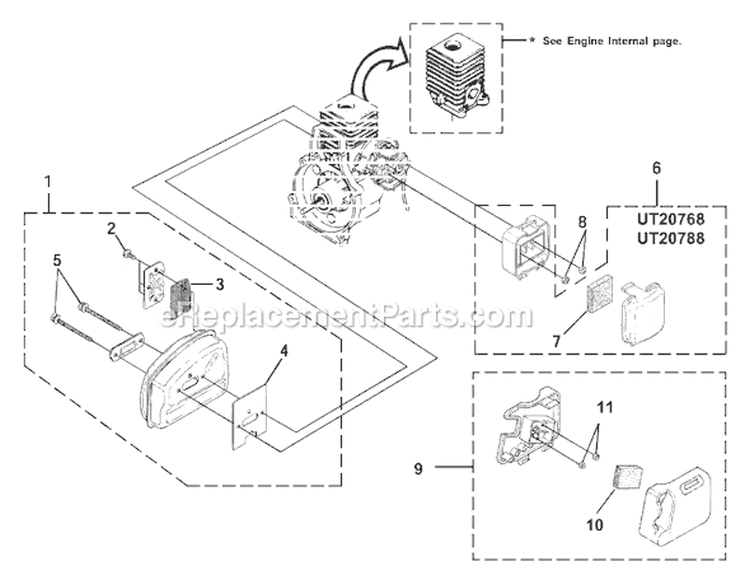 Page D Diagram and Parts List for F3040 UT-15176 Homelite Trimmer