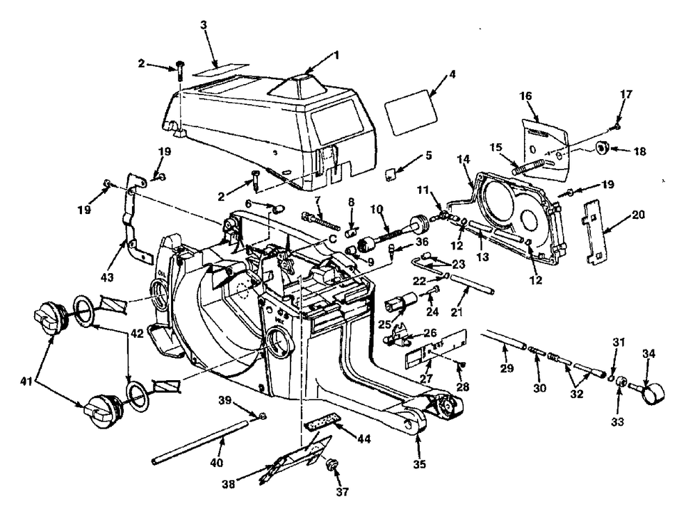 Fuel And Oil, Tank, Lines And Covers Diagram and Parts List for 290 UT-10661 Homelite Chainsaw