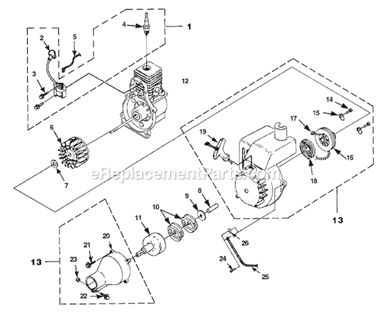 Page C Diagram and Parts List for HBC30I UT-15174 Homelite Trimmer