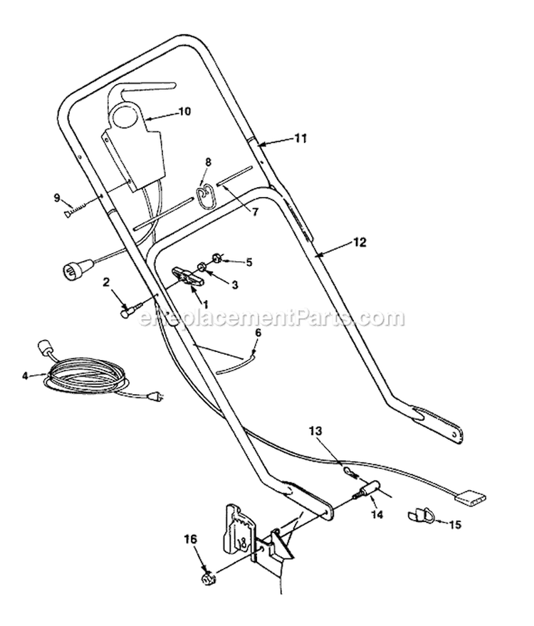 Page A Diagram and Parts List for HE20 UT-30092 Homelite Lawn Mower