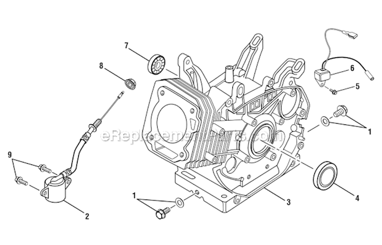 Page G Diagram and Parts List for HGCA5000  Homelite Generator