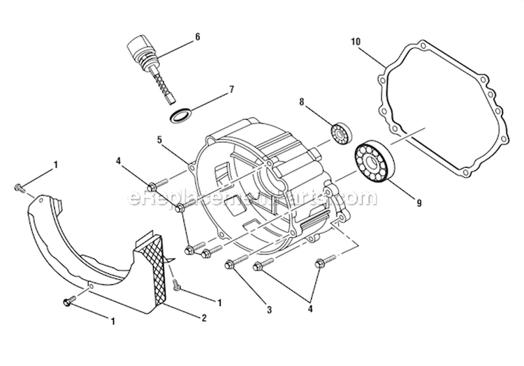 Page H Diagram and Parts List for HGCA5000  Homelite Generator