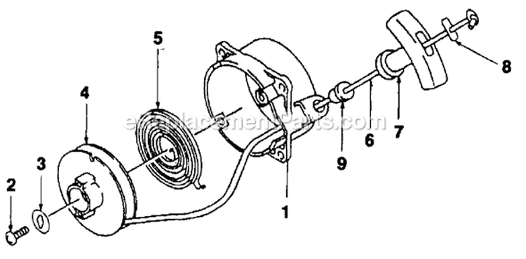 Page D Diagram and Parts List for HK24 UT-18001-A Homelite Trimmer
