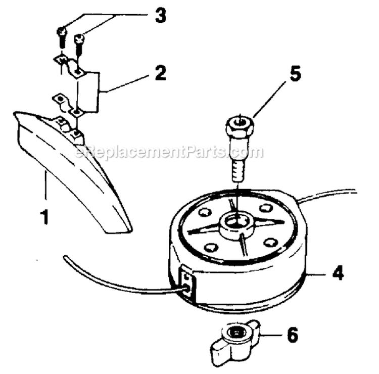 Page F Diagram and Parts List for HK24 UT-18001-A Homelite Trimmer