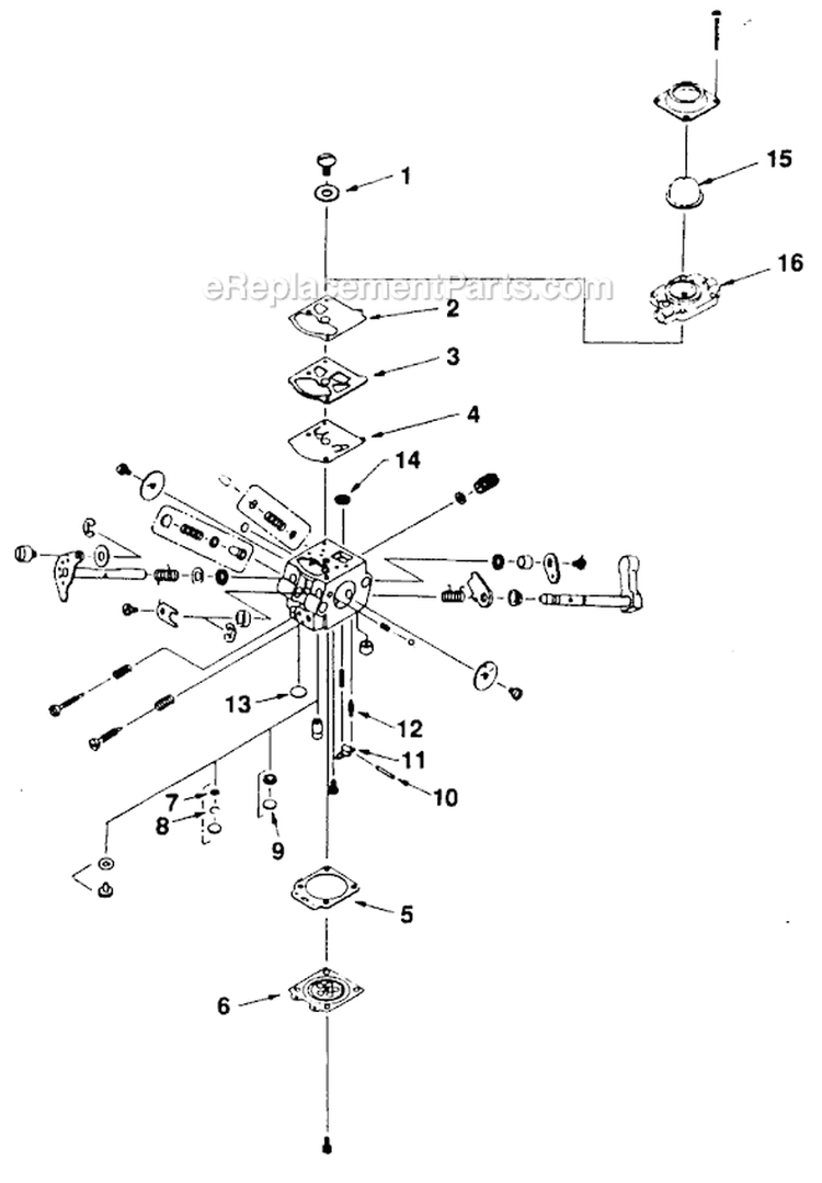 Page D Diagram and Parts List for HLT18 UT-20584-1 Homelite Trimmer