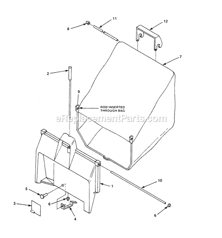 Page W Diagram and Parts List for HMB21P42B UT-30122 Homelite Lawn Mower