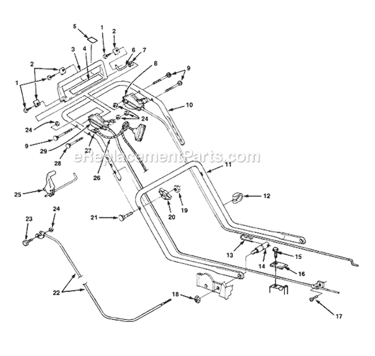 Page C Diagram and Parts List for HMB21P42B UT-30122 Homelite Lawn Mower