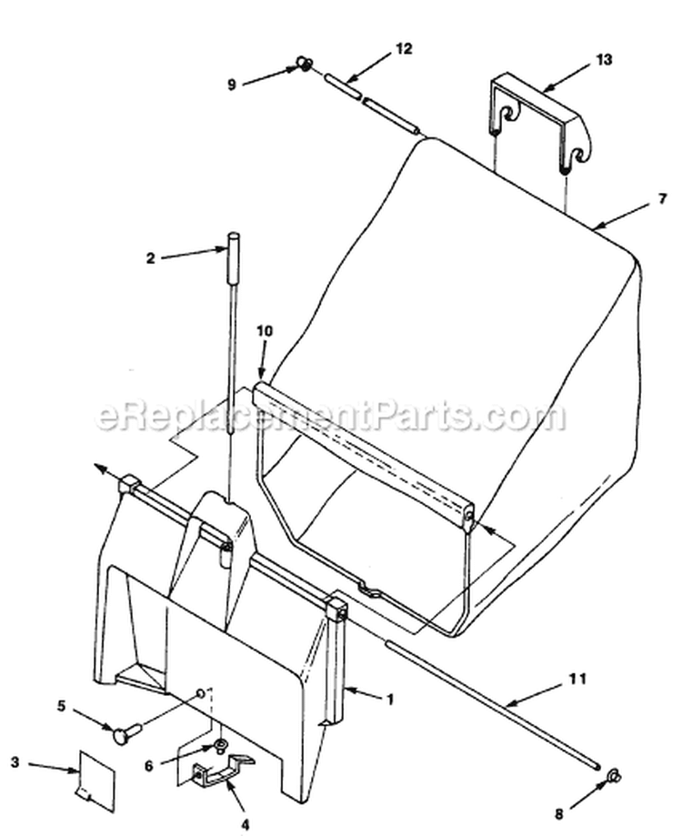 Page A Diagram and Parts List for HSB212 UT-30146 Homelite Lawn Mower