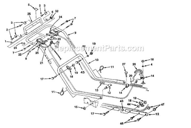 Page C Diagram and Parts List for HSB21P42 UT-30145 Homelite Lawn Mower