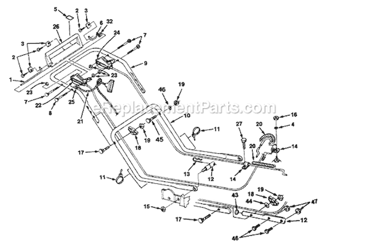 Page C Diagram and Parts List for HSB21P5C UT-30149-A Homelite Lawn Mower