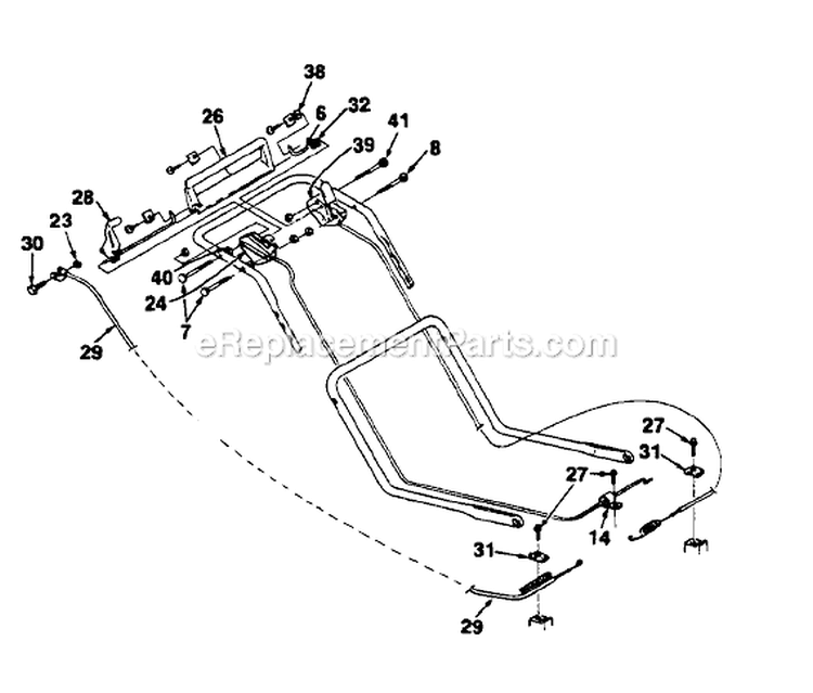 Page D Diagram and Parts List for HSB21P5C UT-30149-A Homelite Lawn Mower