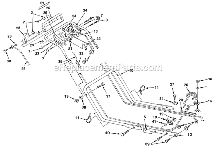 Page B Diagram and Parts List for HSB21P5EG UT-30517 Homelite Lawn Mower