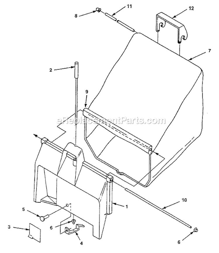 Page A Diagram and Parts List for HSB21P5EG UT-30517-A Homelite Lawn Mower