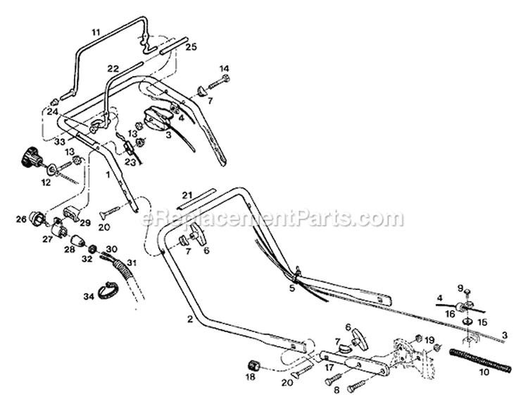 Page C Diagram and Parts List for HSB21P5EI UT-30517-B Homelite Lawn Mower
