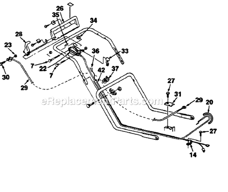 Page C Diagram and Parts List for HSB21P5E UT-30150 Homelite Lawn Mower