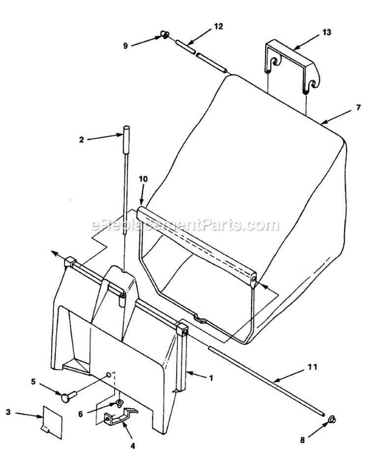 Page B Diagram and Parts List for HSB21P5 UT-30155 Homelite Lawn Mower