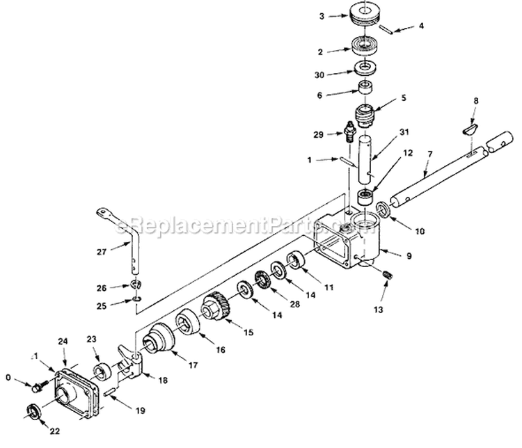 Page A Diagram and Parts List for HSB21P5 UT-30155-A Homelite Lawn Mower