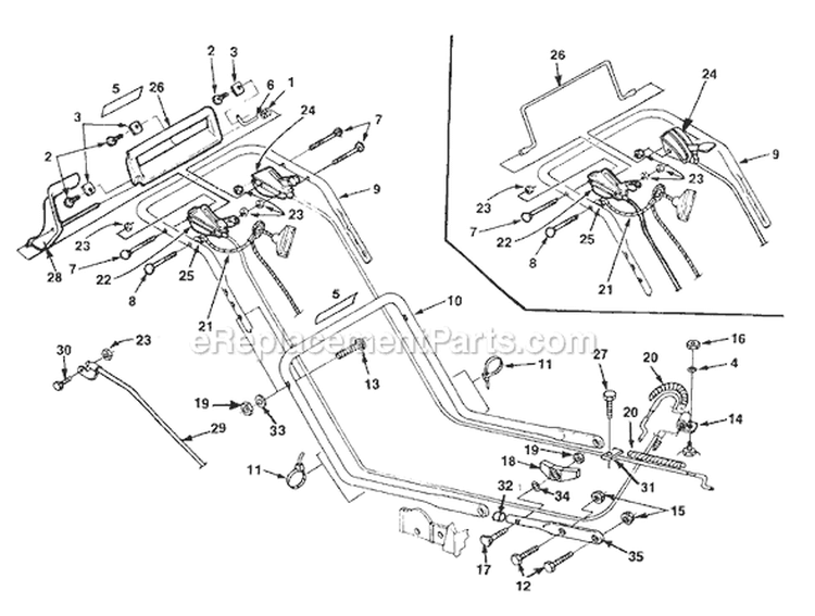Page C Diagram and Parts List for HSB21P5 UT-30516 Homelite Lawn Mower
