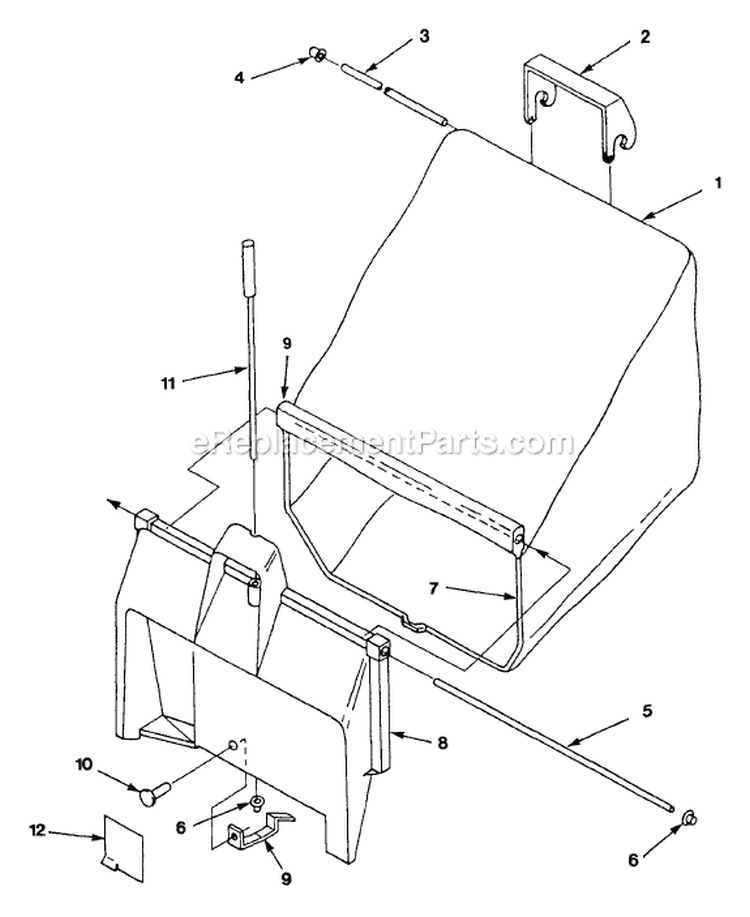 Page B Diagram and Parts List for HSB21P5 UT-30516-B Homelite Lawn Mower