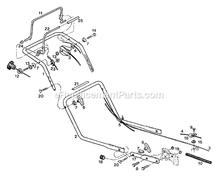 Page C Diagram and Parts List for HSB21P5 UT-30516-B Homelite Lawn Mower