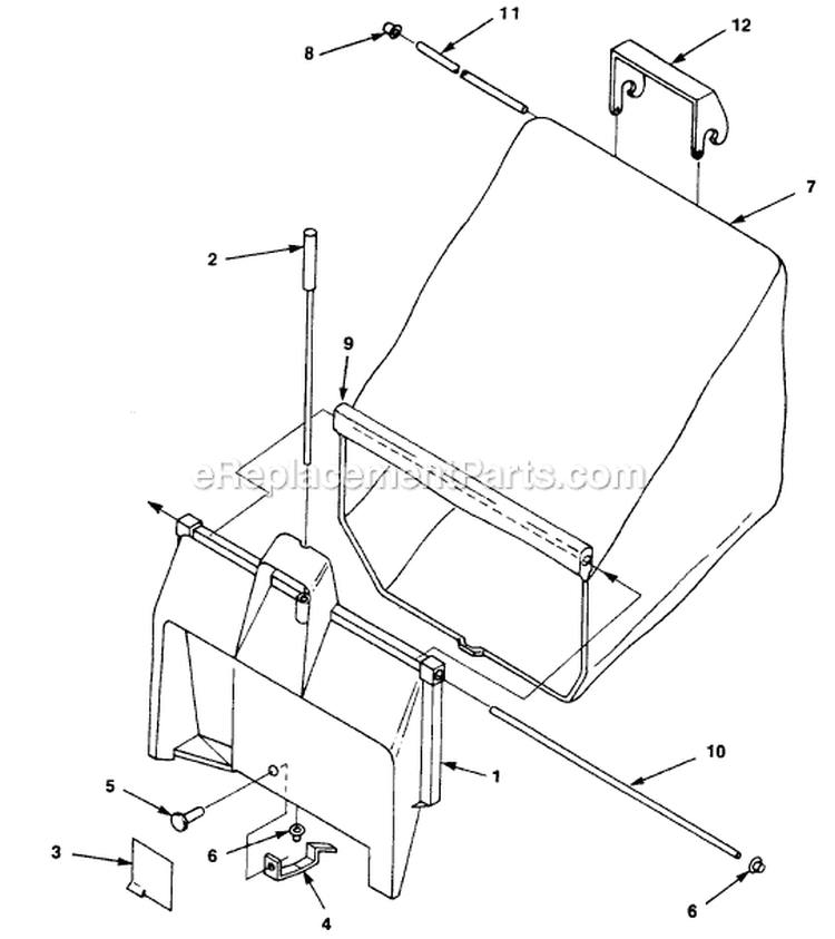 Page A Diagram and Parts List for HSB21 UT-30147-A Homelite Lawn Mower