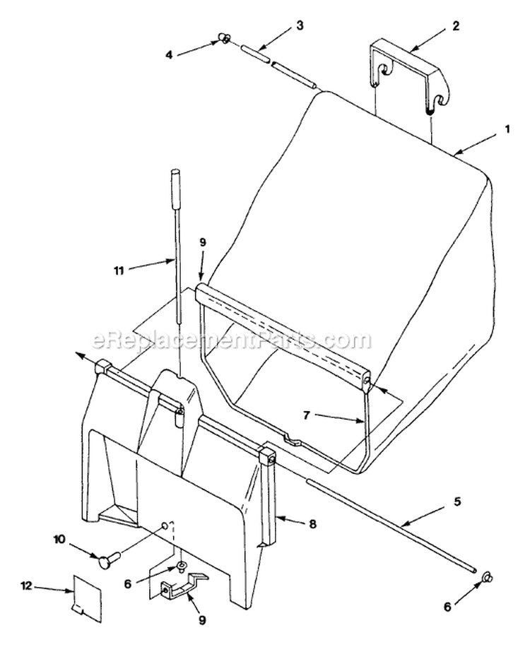 Page B Diagram and Parts List for HSB21 UT-30515-B Homelite Lawn Mower