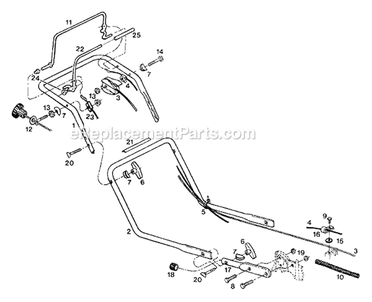 Page C Diagram and Parts List for HSB21 UT-30515-B Homelite Lawn Mower