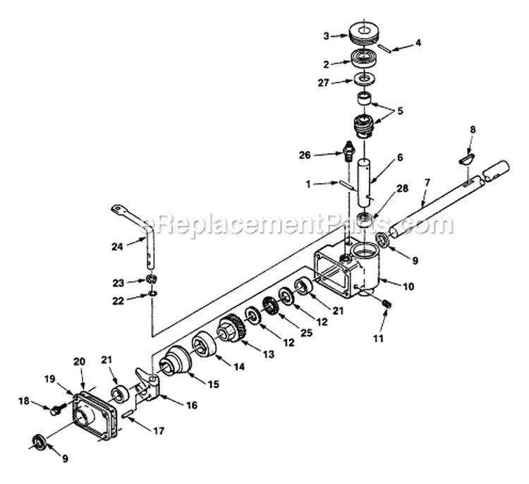 Page B Diagram and Parts List for HSD20B UT-30098 Homelite Lawn Mower