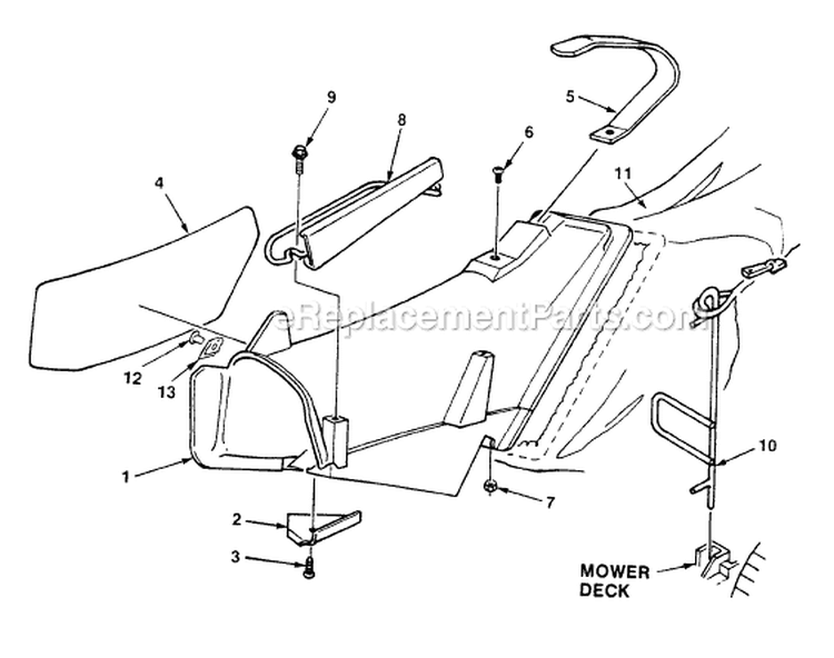 Page C Diagram and Parts List for HSD20B UT-30098 Homelite Lawn Mower