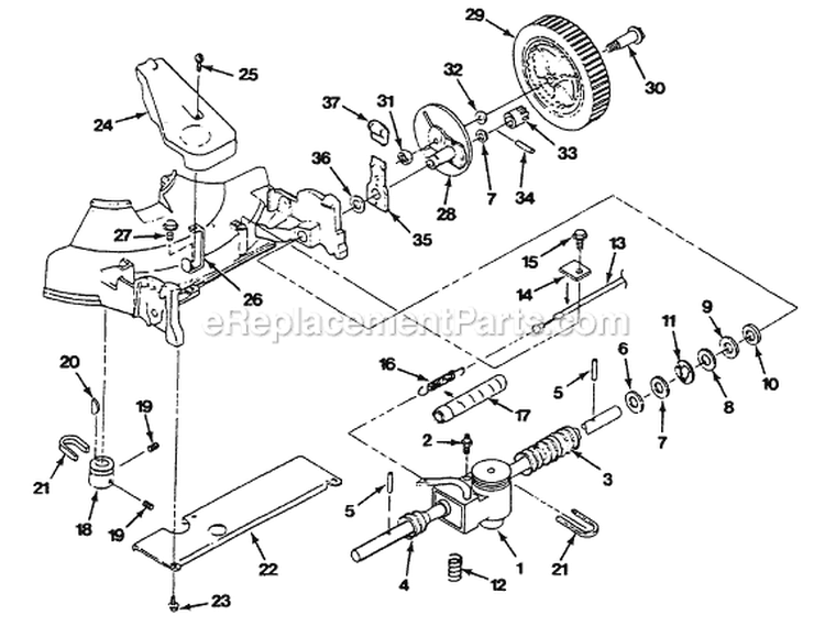 Page D Diagram and Parts List for HSD20P5 UT-30523 Homelite Lawn Mower