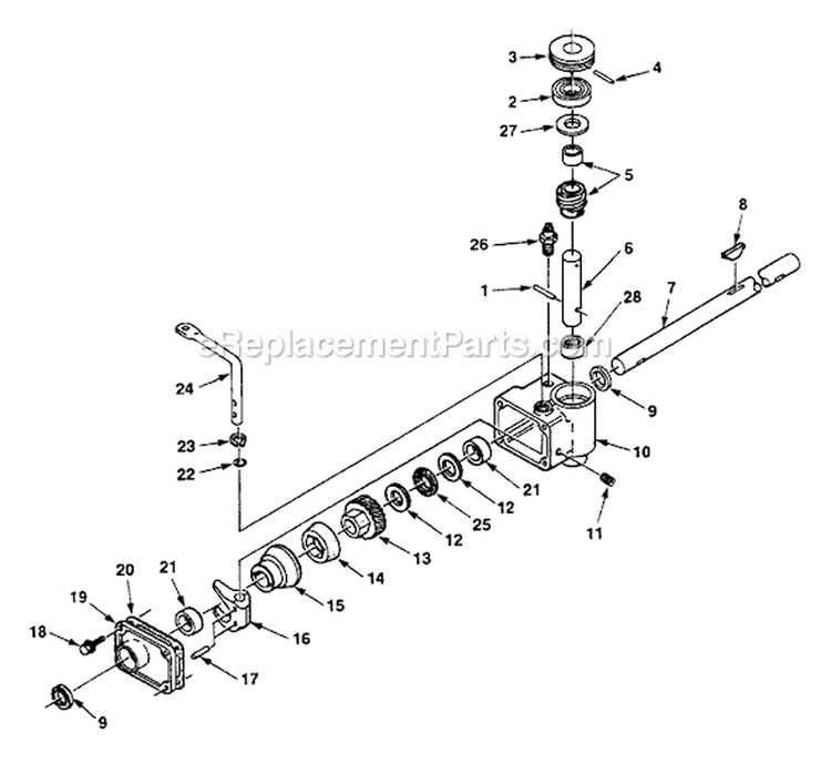 Page B Diagram and Parts List for HSD20 UT-30096 Homelite Lawn Mower