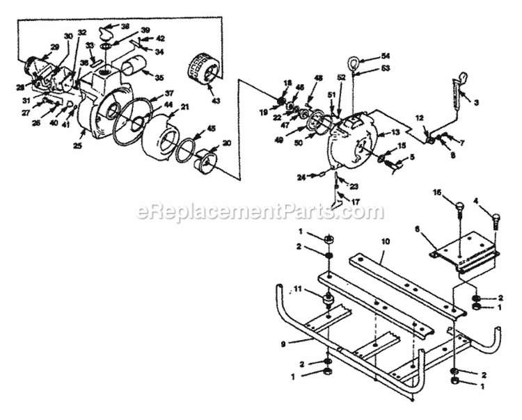 Pump__Roll_Cage Diagram and Parts List for HTP3 UT-01602-A Homelite Water Pump