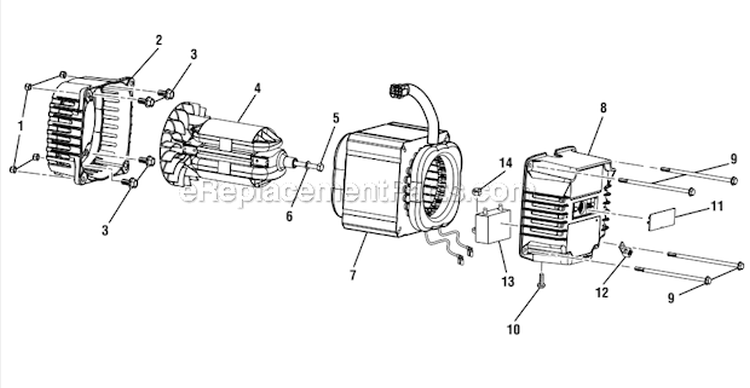 Page B Diagram and Parts List for HU36511  Homelite Generator