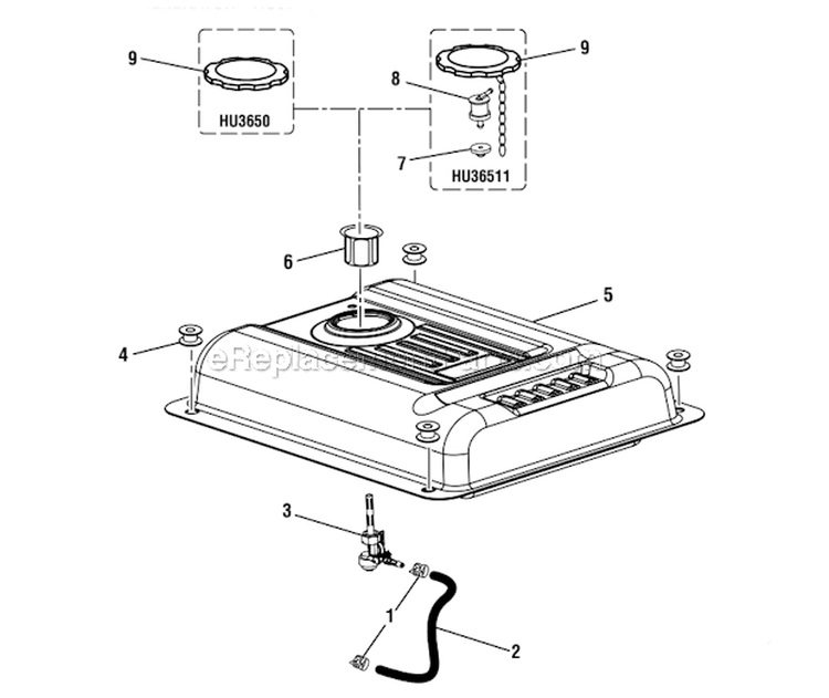 Page C Diagram and Parts List for HU36511  Homelite Generator