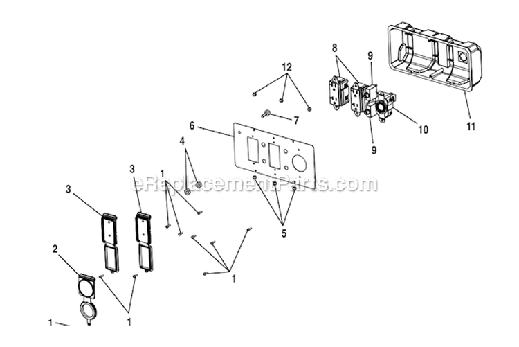 Page D Diagram and Parts List for HU5000BP  Homelite Generator
