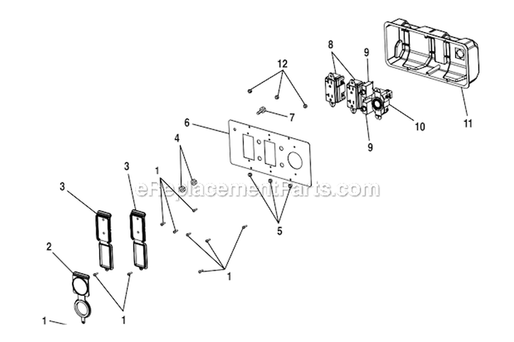Page D Diagram and Parts List for HU5000B  Homelite Generator