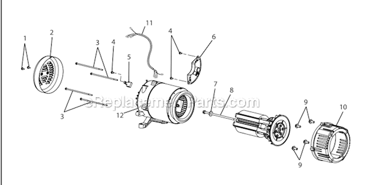 Page B Diagram and Parts List for HU5000G  Homelite Generator