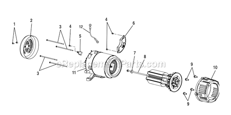 Page B Diagram and Parts List for HU5000R  Homelite Generator