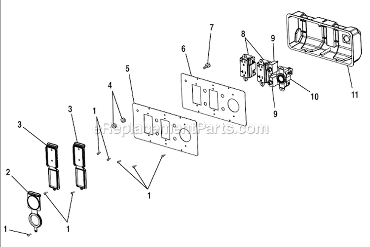 Page D Diagram and Parts List for HU5000S  Homelite Generator