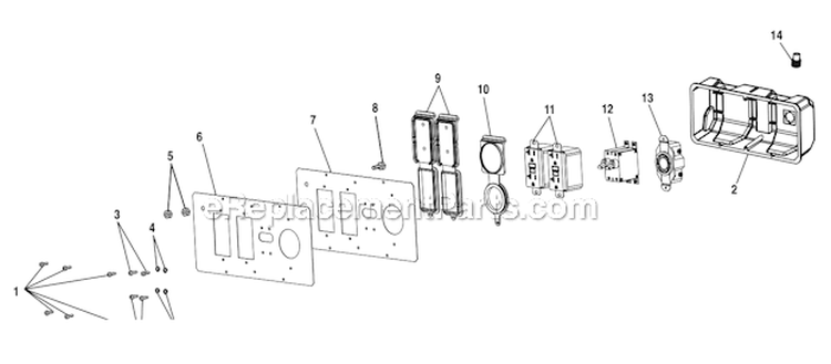 Page D Diagram and Parts List for HU50011  Homelite Generator