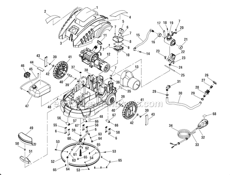 Page A Diagram and Parts List for HUCA80215  Homelite Pressure Washer