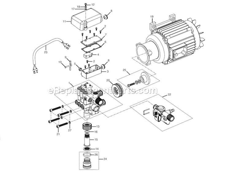 Page B Diagram and Parts List for HUCA80220  Homelite Pressure Washer