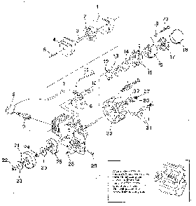Figure 2 Diagram and Parts List for SUPER2-UT10653  Homelite Chainsaw