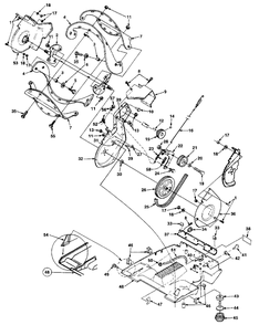 Auger And Drive Diagram and Parts List for 420 UT-35016 Homelite Snow Blower