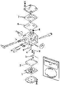 Figure 8 Diagram and Parts List for SXL-AO-UT-10045C  Homelite Chainsaw