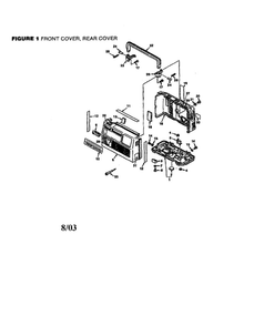 Front Cover And Rear Cover Diagram and Parts List for UT-04005  Homelite Generator