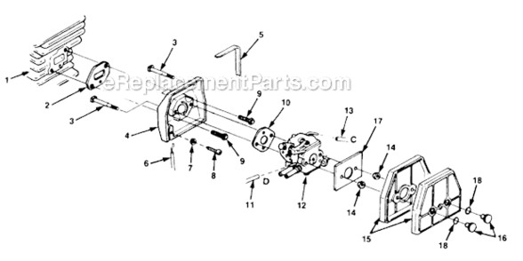 Carburetor_And_Air_Filter Diagram and Parts List for 250  Homelite Chainsaw