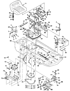 Frame Diagram and Parts List for HR930E UT-32026 Homelite Lawn Mower