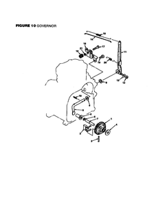 Governor Diagram and Parts List for UT-04005  Homelite Generator
