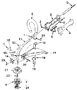 Drive shaft and cutting head Diagram and Parts List for HGT17  Homelite Trimmer